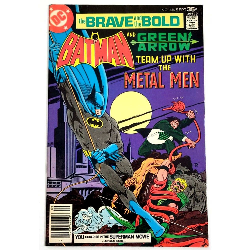 THE BRAVE AND THE BOLD #136 (1977) / VF / BATMAN / GREEN ARROW / NEWSSTAND